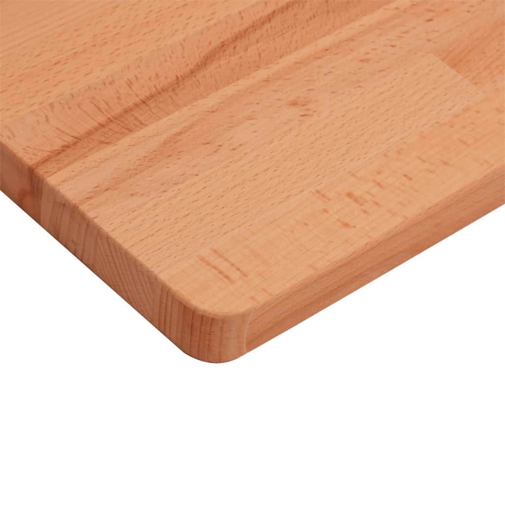 Table top 100x60x2.5cm rectangular beech solid wood