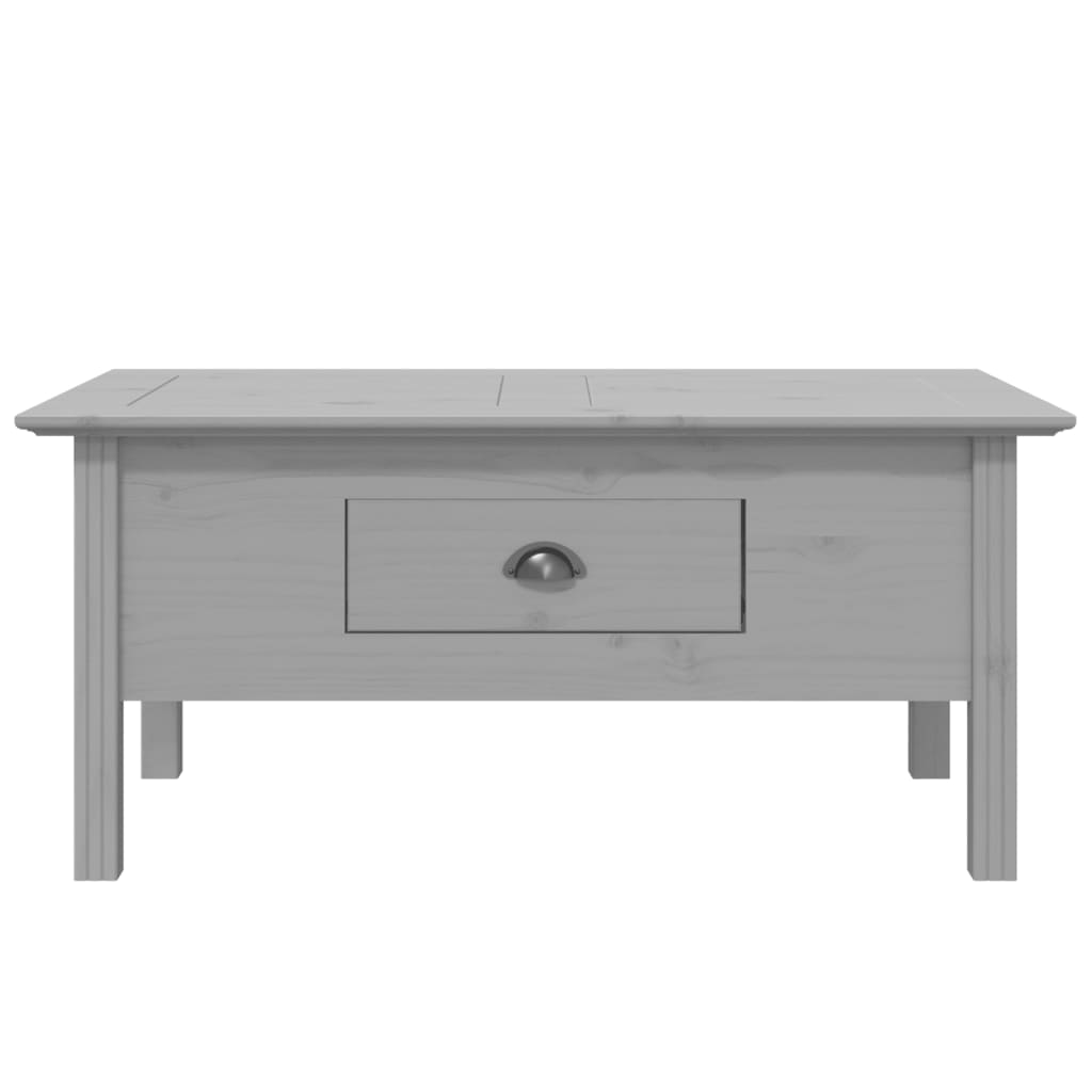 Tavolino BODO grigio 100x55x45 cm in legno massello di pino