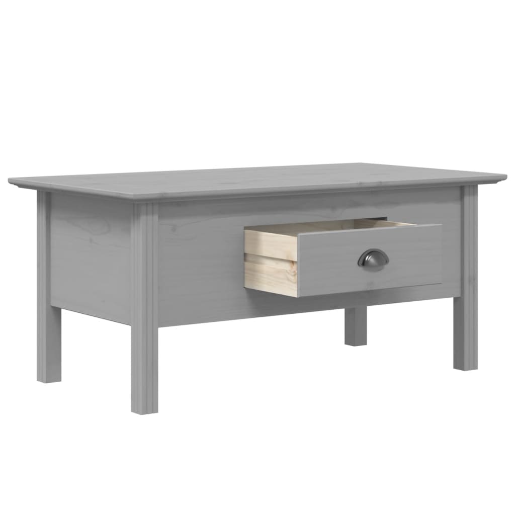 Table basse BODO gris 100x55x45 cm bois de pin massif