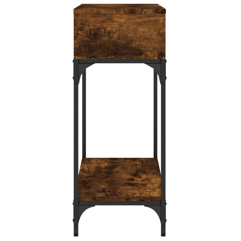 Smoked oak console table 100x30.5x75 cm engineering wood