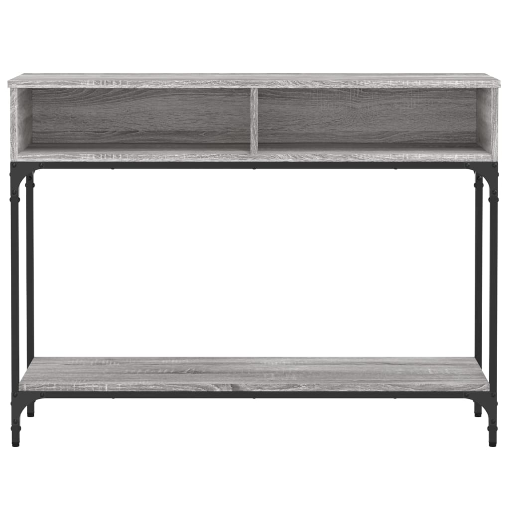 Table console sonoma gris 100x30,5x75 cm bois d'ingénierie