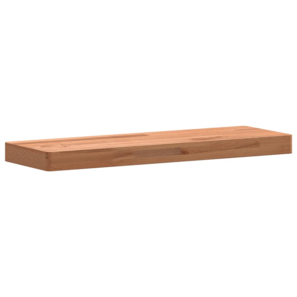 60x20x4 cm Wall shelf solid beech wood