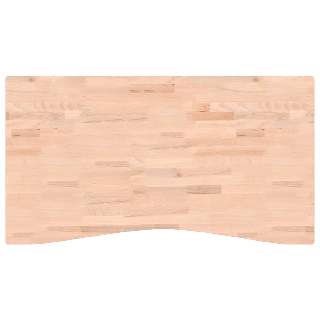 Dessus de bureau 110x(55-60)x2,5 cm bois massif de hêtre