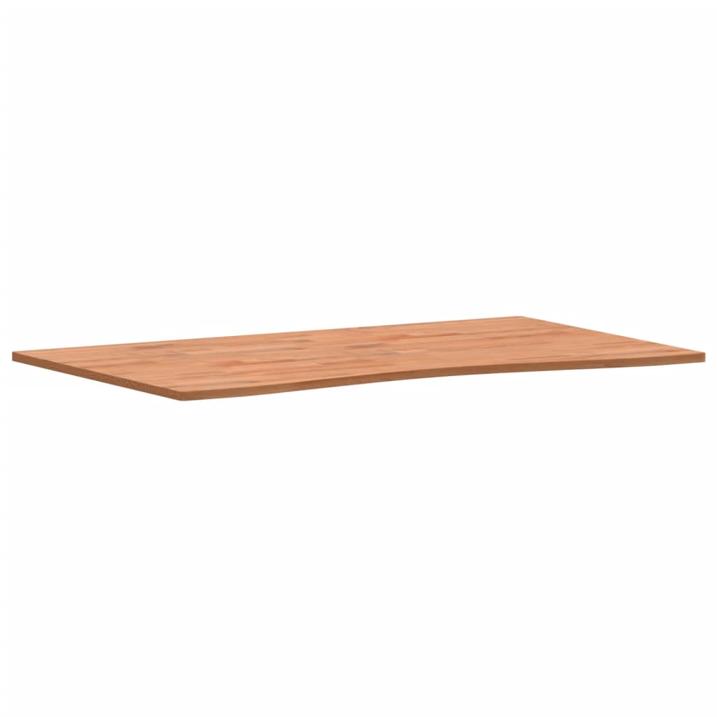 Piano scrivania 100x(55-60)x1,5 cm in legno massello di faggio