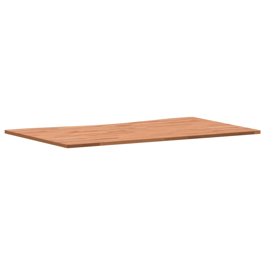 Piano scrivania 100x(55-60)x1,5 cm in legno massello di faggio