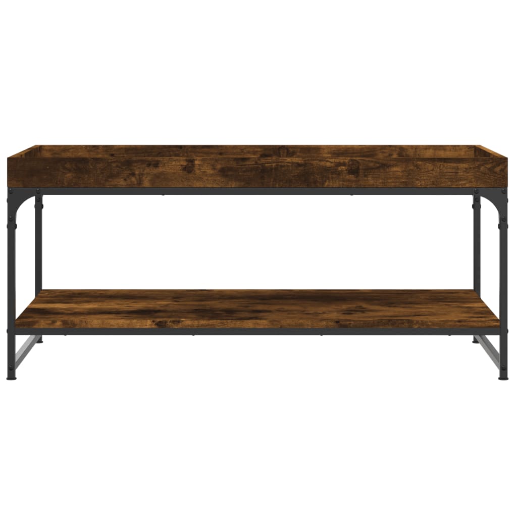 Smoked oak coffee table 100x49x45 cm engineering wood