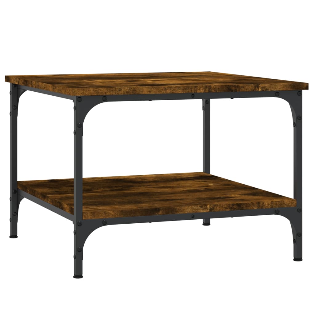 Smoked oak coffee table 55x55x40 cm engineering wood