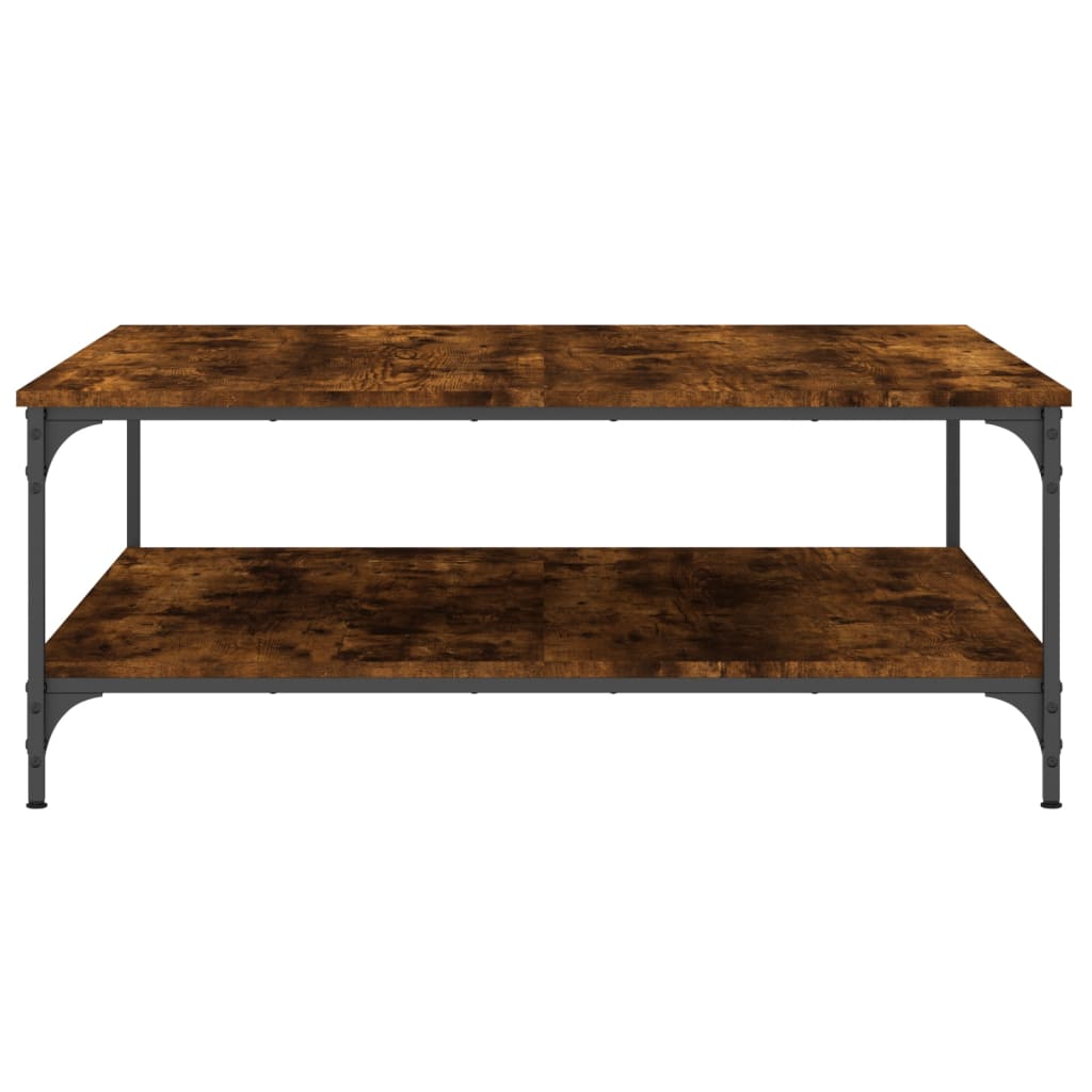 Smoked oak coffee table 100x100x40 cm engineering wood