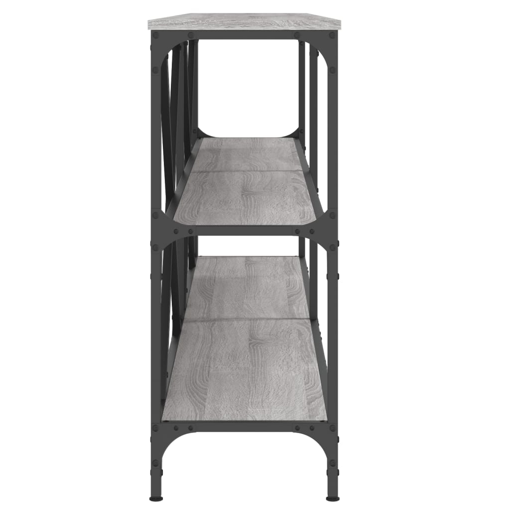 Sonoma gray console table 180x30x75 cm Engineering wood and iron