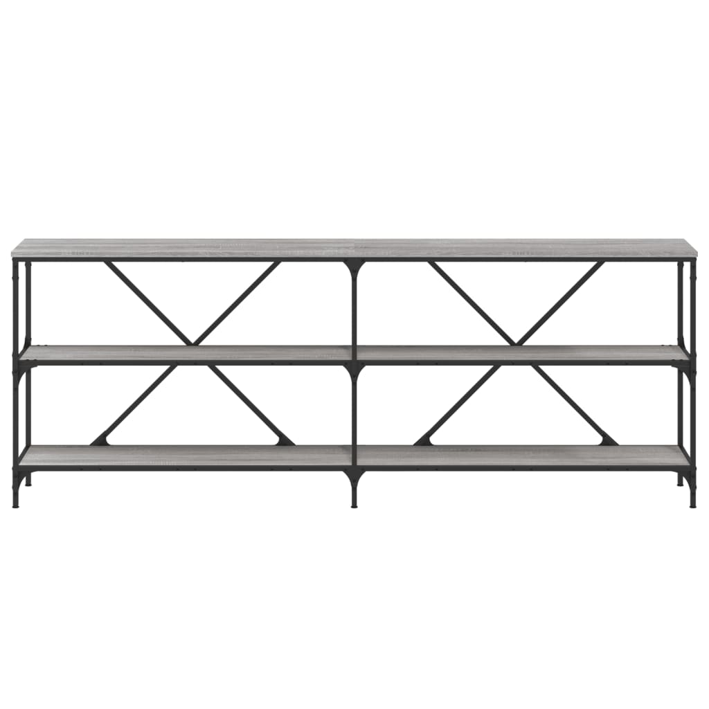 Sonoma gray console 200x30x75 cm engineering and iron wood