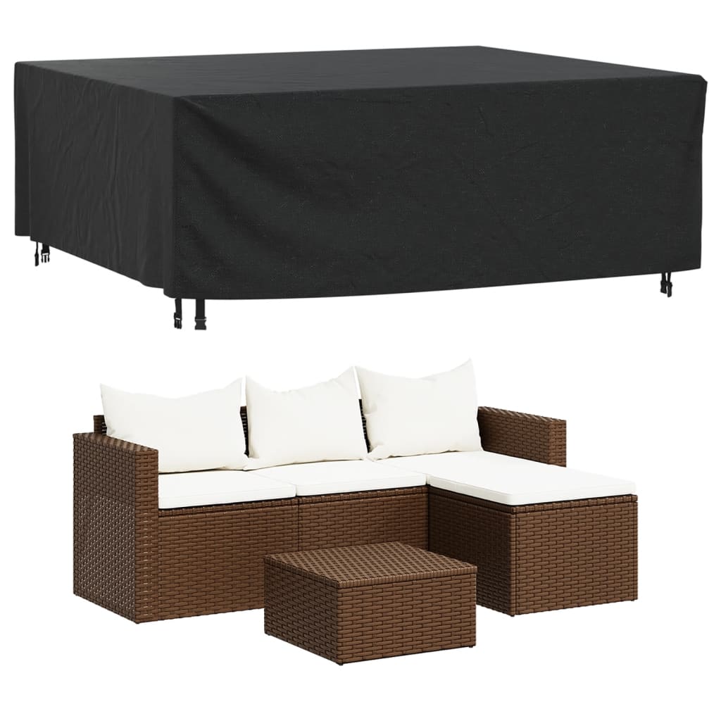 Black garden furniture cover 200x160x70 cm Waterproof 420D