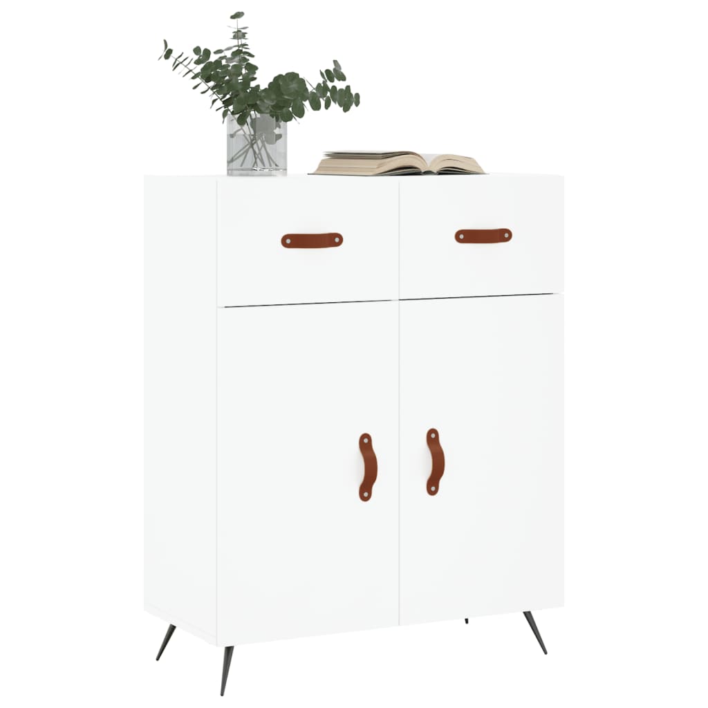 Buffet bianco 69.5x34x90 cm legno di ingegneria