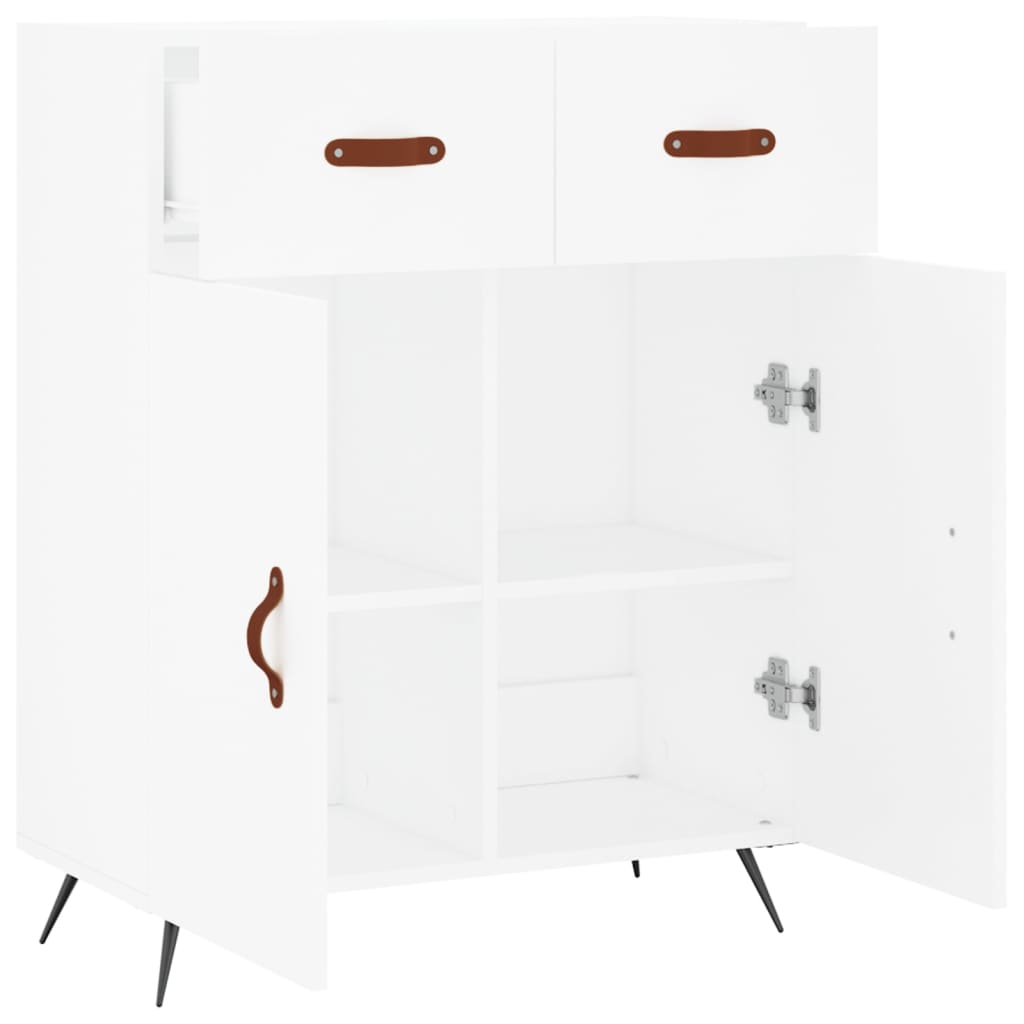 Buffet blanc 69,5x34x90 cm bois d'ingénierie