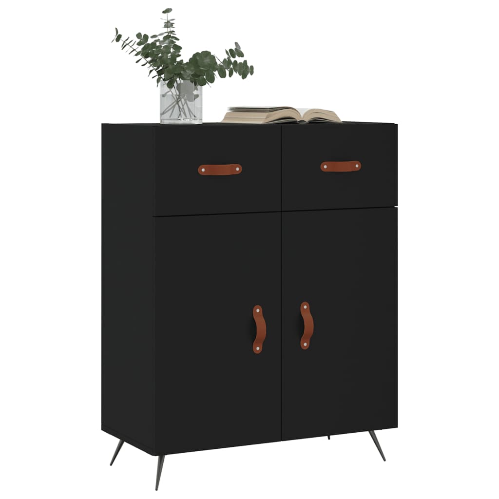 Black buffet 69.5x34x90 cm Engineering wood