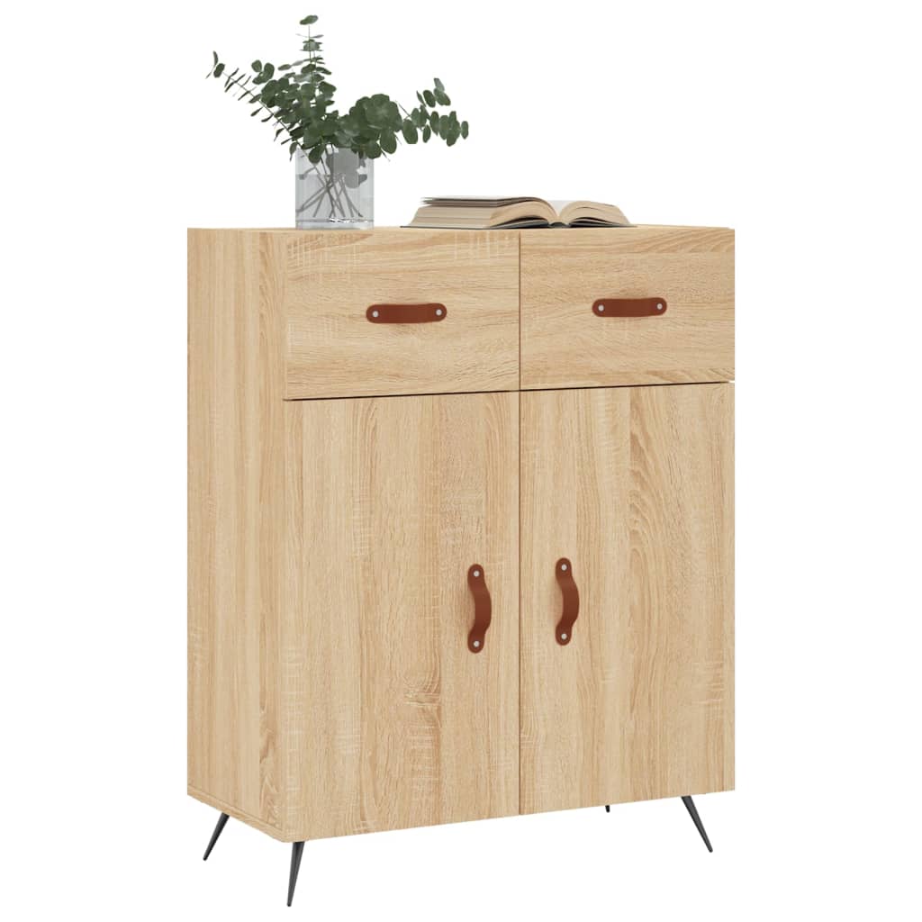 Buffet chêne sonoma 69,5x34x90 cm bois d'ingénierie