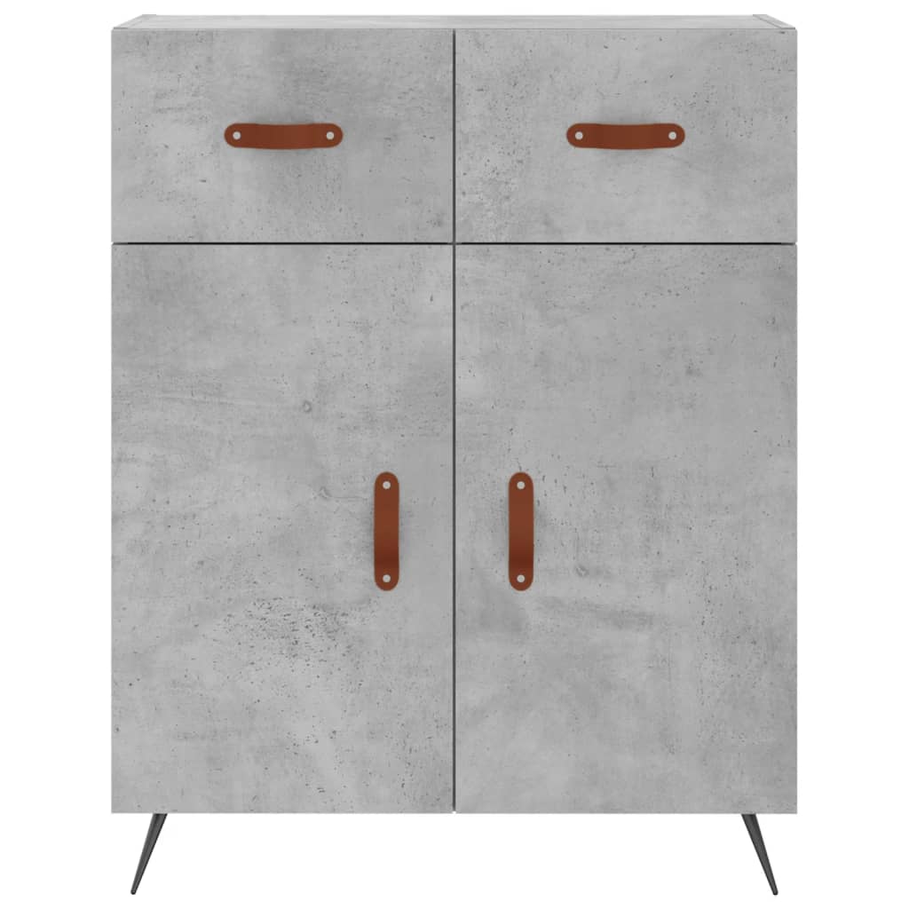 Credenza grigio cemento 69,5x34x90 cm in multistrato