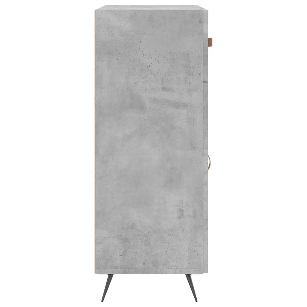 Credenza grigio cemento 69,5x34x90 cm in multistrato