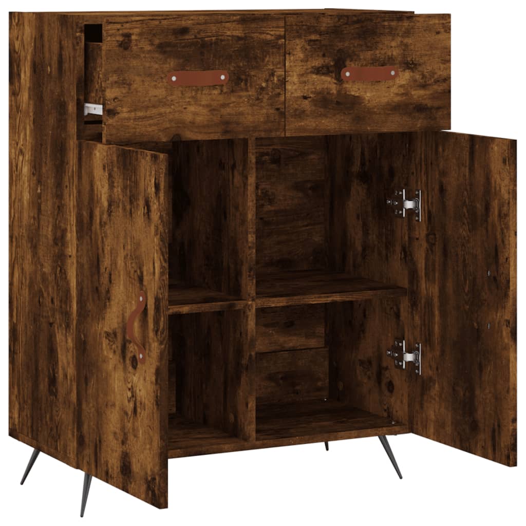 Smoked oak buffet 69.5x34x90 cm engineering wood