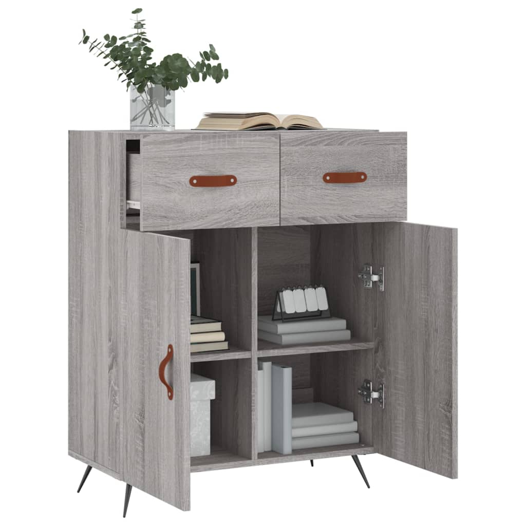 Sonoma gray buffet 69.5x34x90 cm Engineering wood