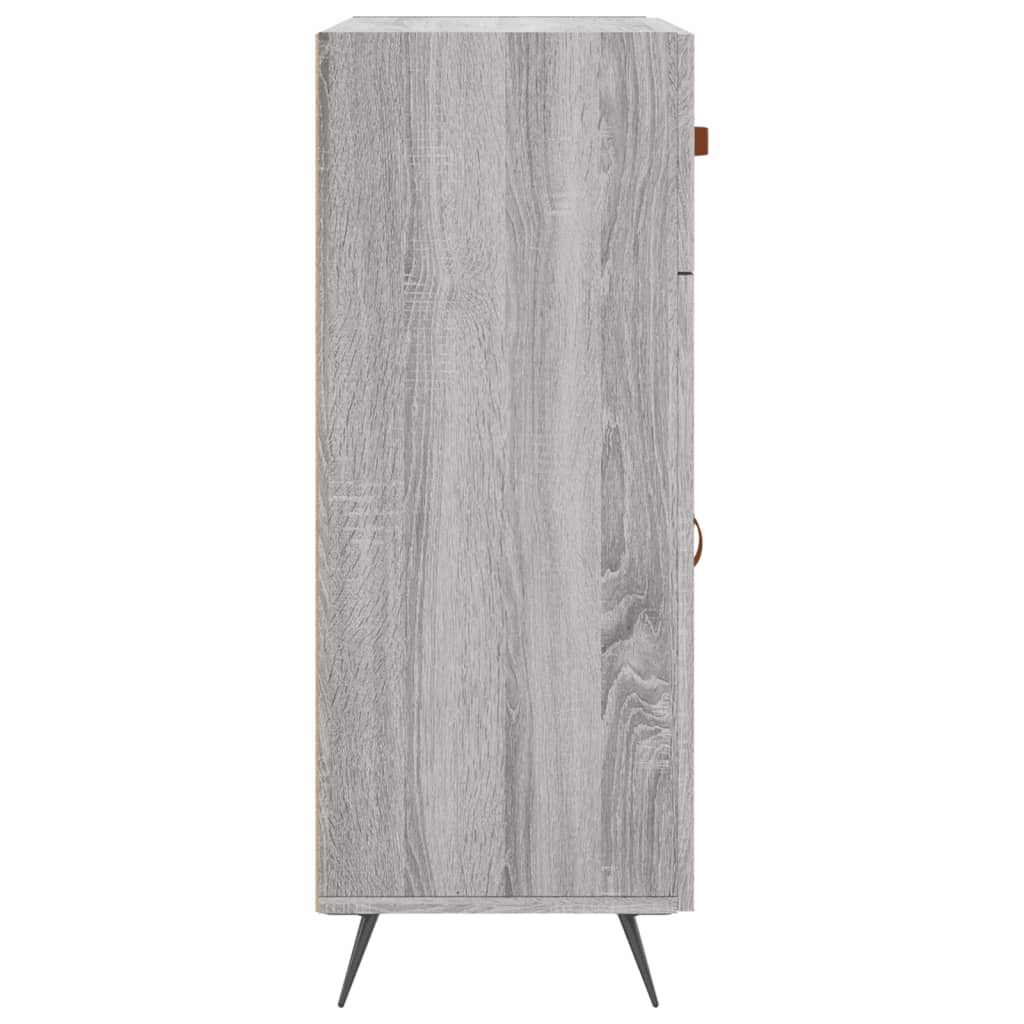 Credenza Sonoma grigia 69,5x34x90 cm in derivati ​​del legno