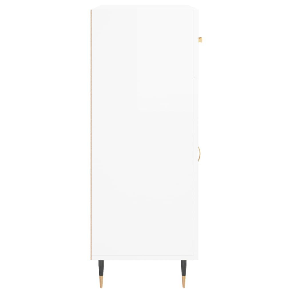 Credenza Bianco lucido 69,5x34x90 cm MDF