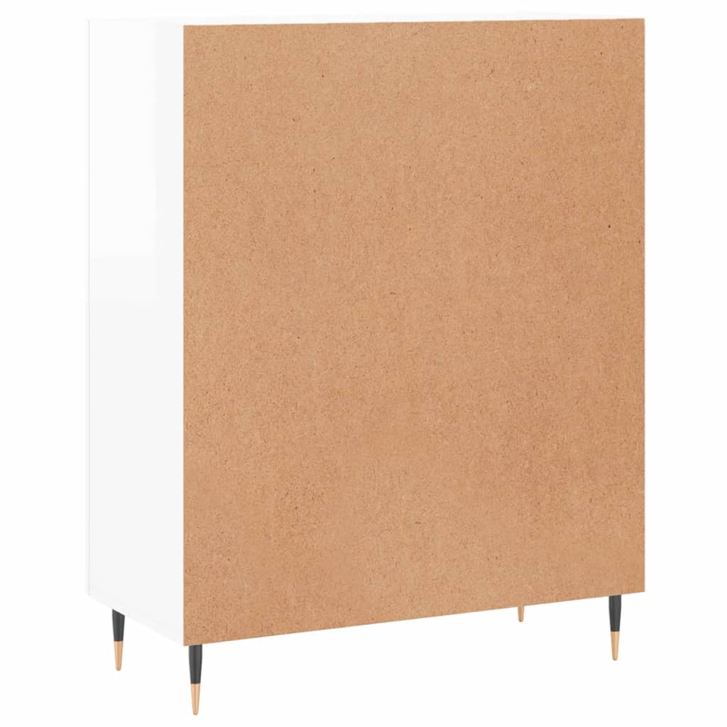 Credenza Bianco lucido 69,5x34x90 cm MDF