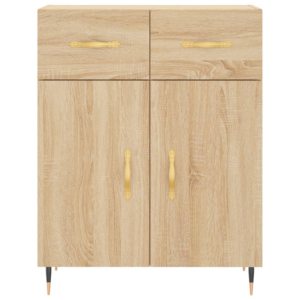 Buffet chêne sonoma 69,5x34x90 cm bois d'ingénierie