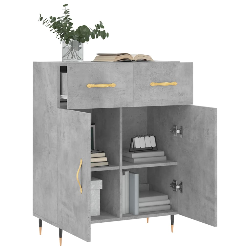 Concrete gray buffet 69.5x34x90 cm Engineering wood