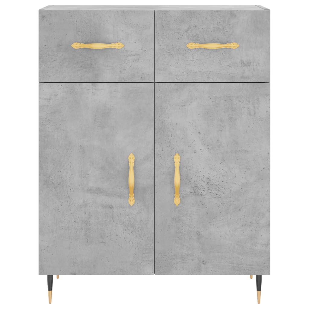 Credenza grigio cemento 69,5x34x90 cm in multistrato