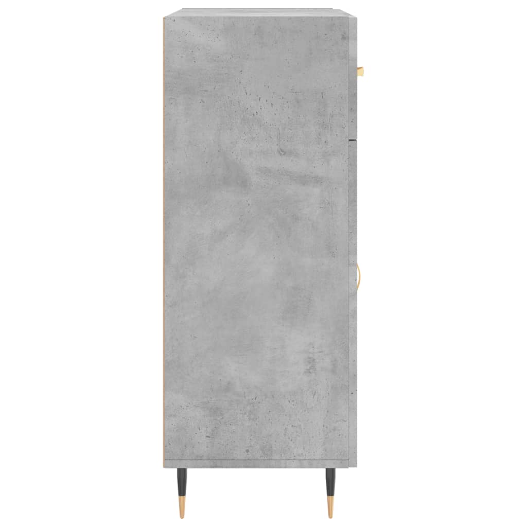 Credenza grigio cemento 69,5x34x90 cm in multistrato