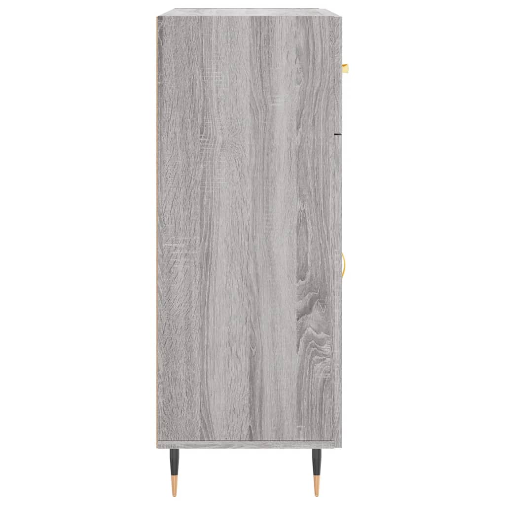 Credenza Sonoma grigia 69,5x34x90 cm in derivati ​​del legno