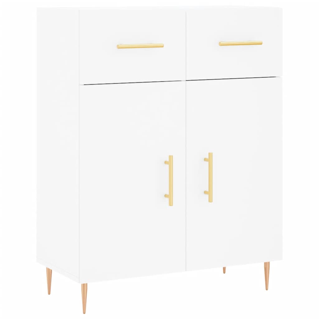 Credenza bianca 69,5x34x90 cm in derivati ​​del legno