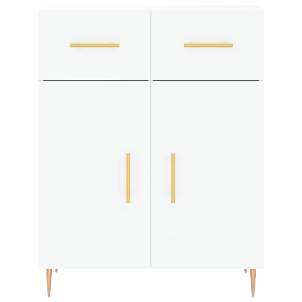 Credenza bianca 69,5x34x90 cm in derivati ​​del legno