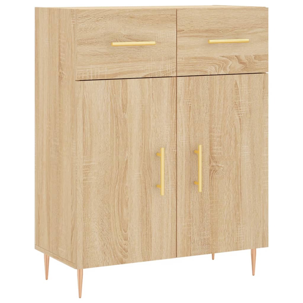 Credenza in rovere Sonoma 69,5x34x90 cm in multistrato