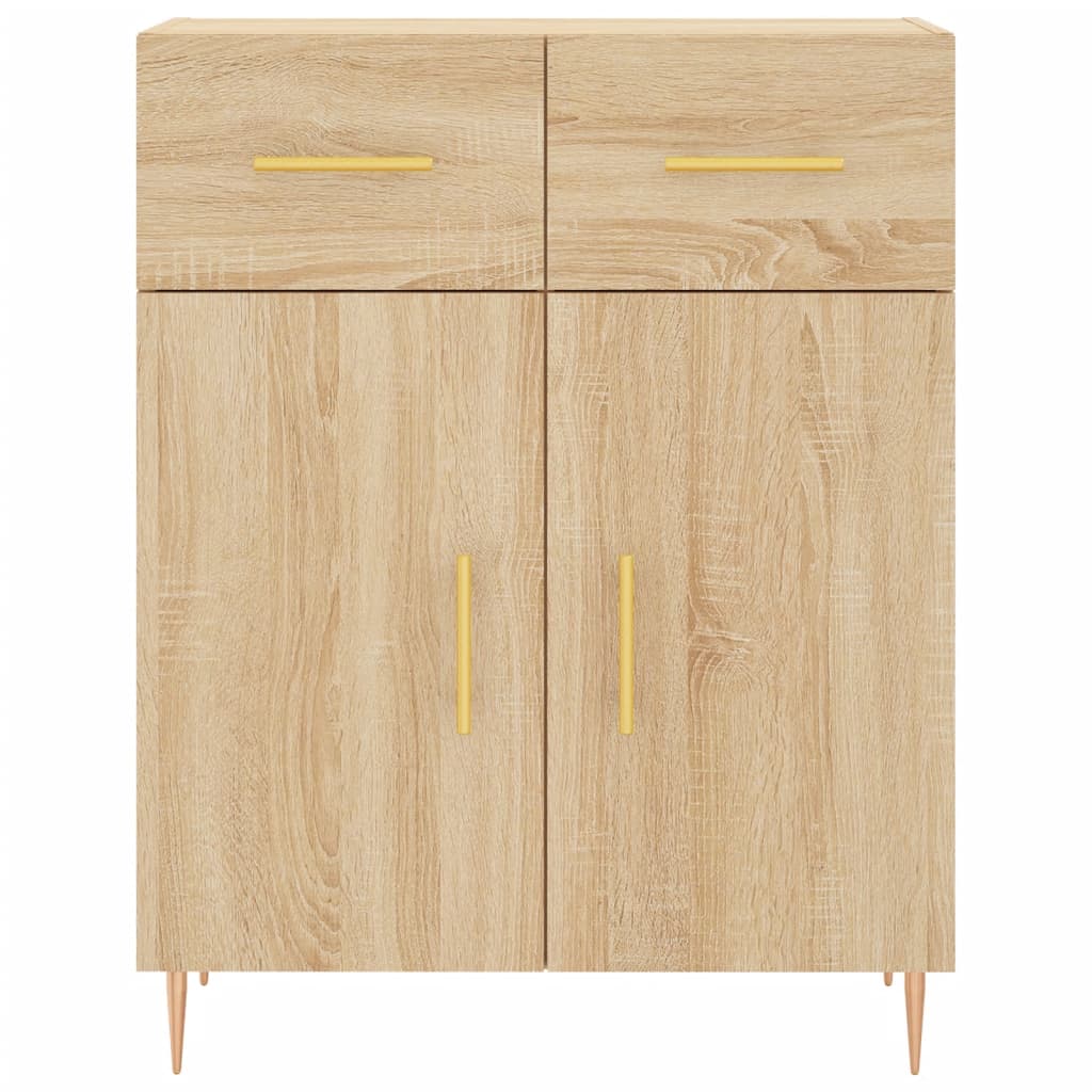 Buffet chêne sonoma 69,5x34x90 cm bois d'ingénierie