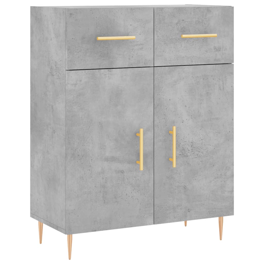 Credenza grigio cemento 69,5x34x90 cm in multistrato