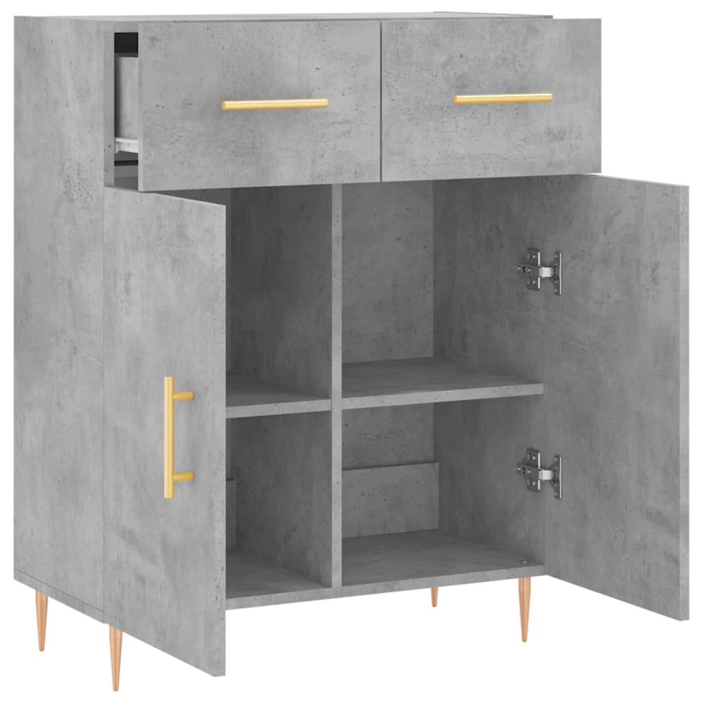 Concrete gray buffet 69.5x34x90 cm Engineering wood