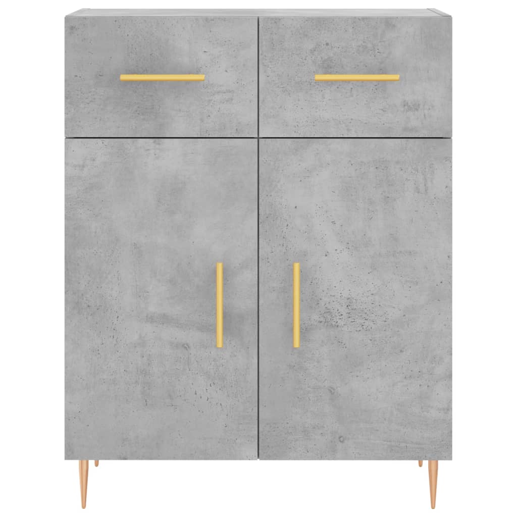 Buffet gris béton 69,5x34x90 cm bois d'ingénierie