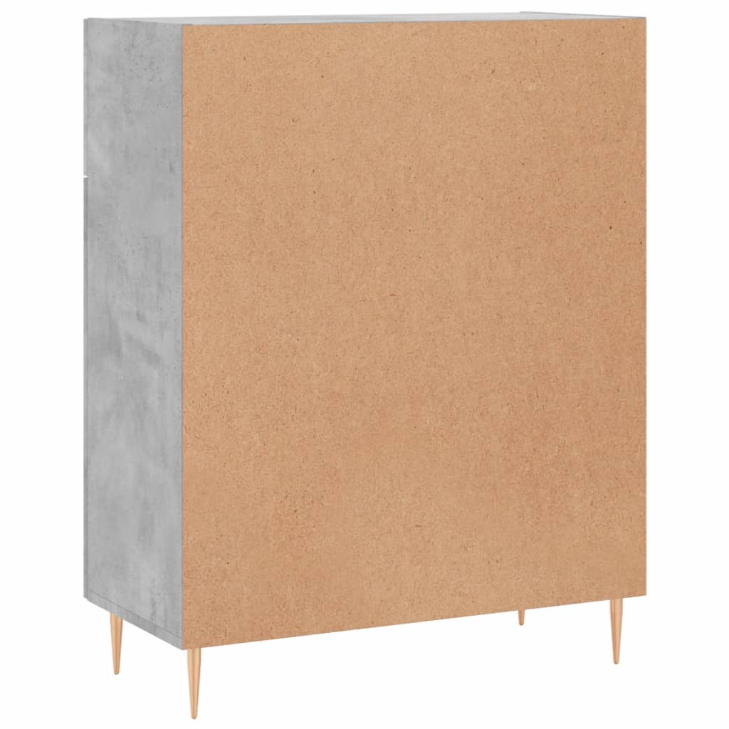 Credenza grigio cemento 69,5x34x90 cm in multistrato