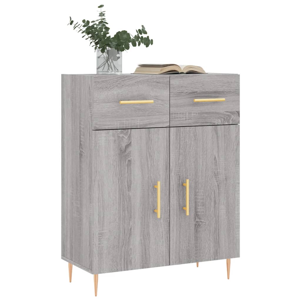 Buffet sonoma gris 69,5x34x90 cm bois d'ingénierie