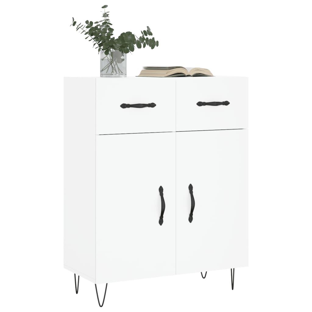 Buffet blanc 69,5x34x90 cm bois d'ingénierie