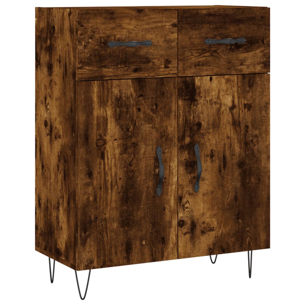 Credenza in rovere affumicato 69,5x34x90 cm in multistrato