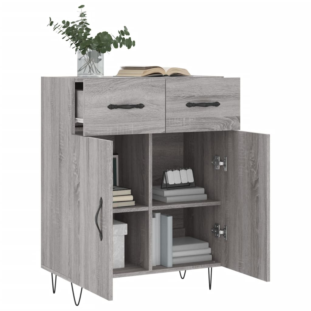 Sonoma Grey Buffet 69.5x34x90 cm Ingenieurholz Holz