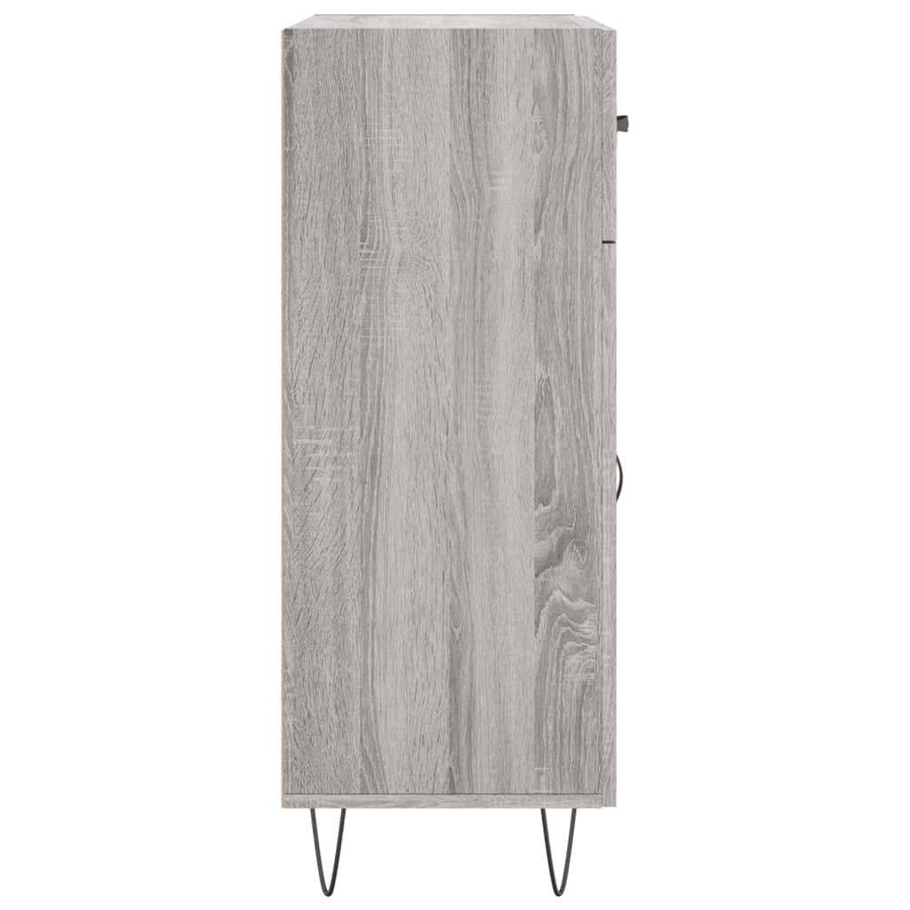 Credenza Sonoma grigia 69,5x34x90 cm in derivati ​​del legno