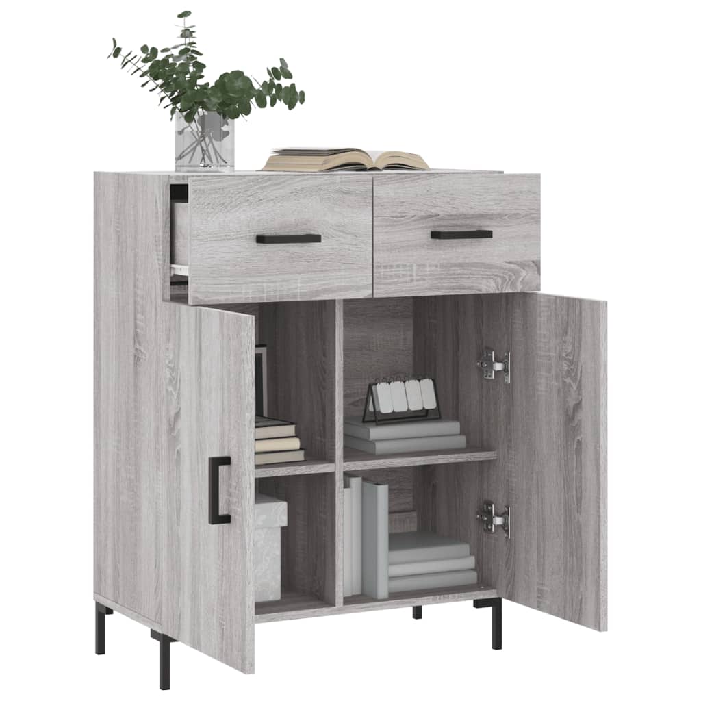 Sonoma Grey Buffet 69.5x34x90 cm Ingenieurholz Holz