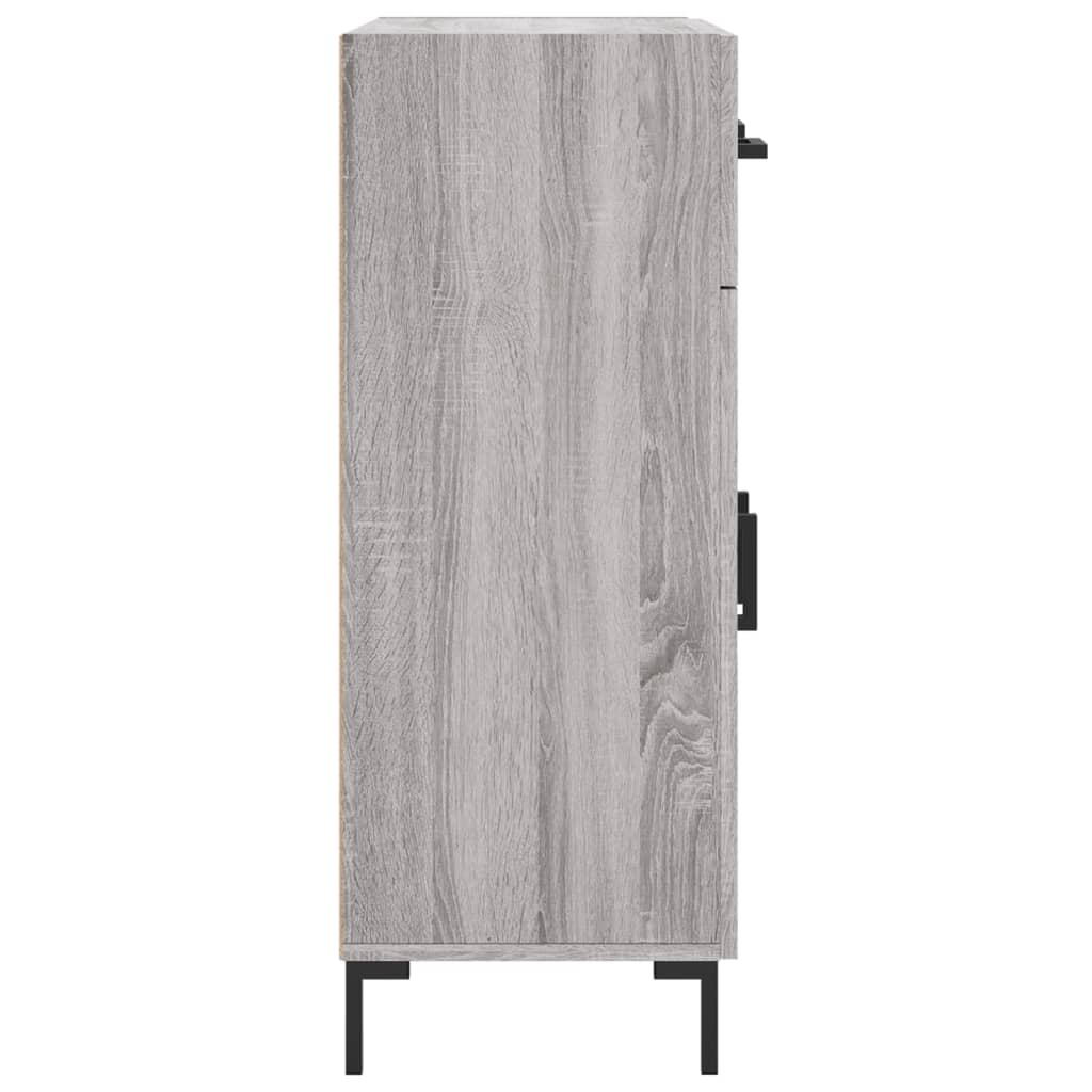 Credenza Sonoma grigia 69,5x34x90 cm in derivati ​​del legno