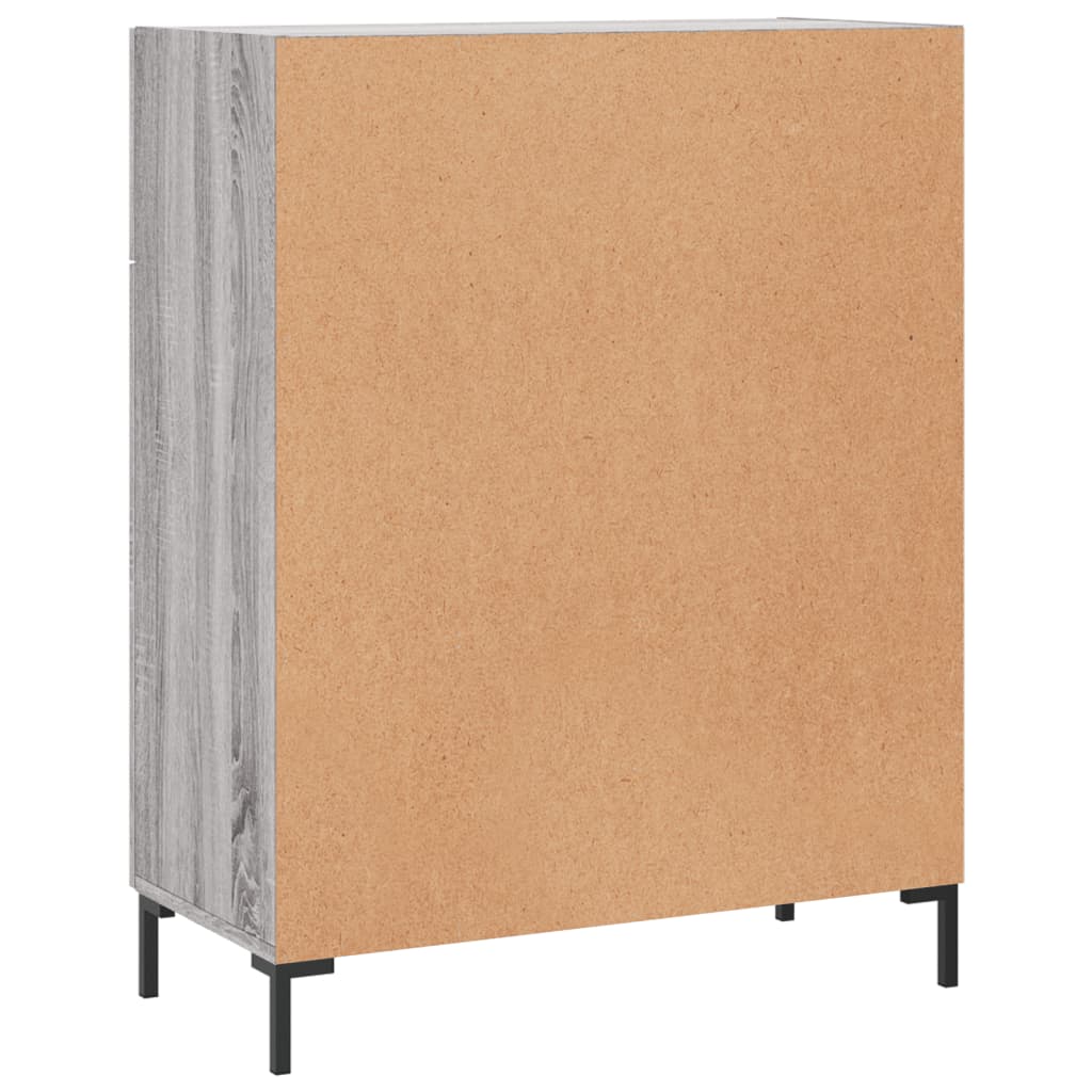 Credenza Sonoma grigia 69,5x34x90 cm in derivati ​​del legno