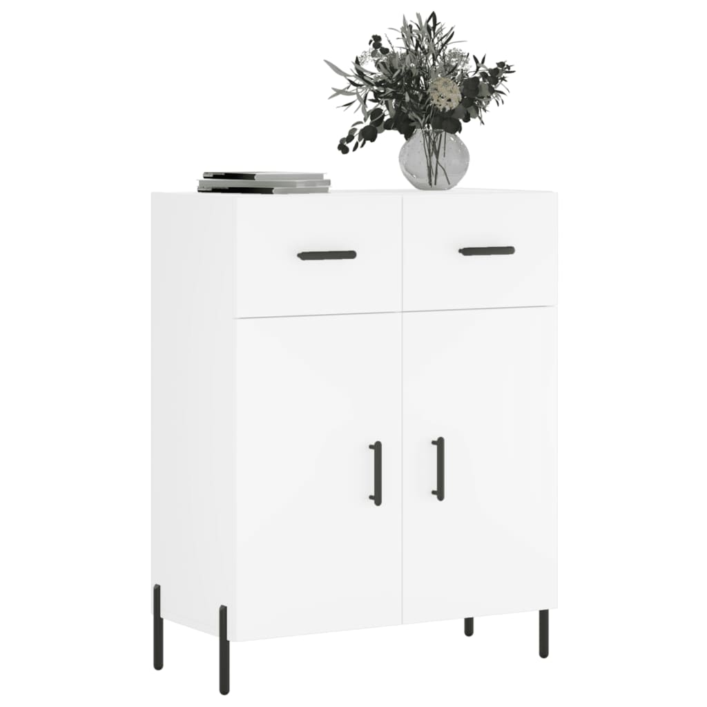 Buffet blanc 69,5x34x90 cm bois d'ingénierie