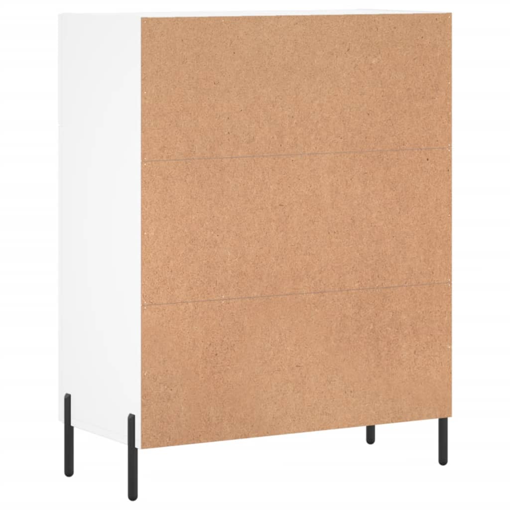 Credenza bianca 69,5x34x90 cm in derivati ​​del legno