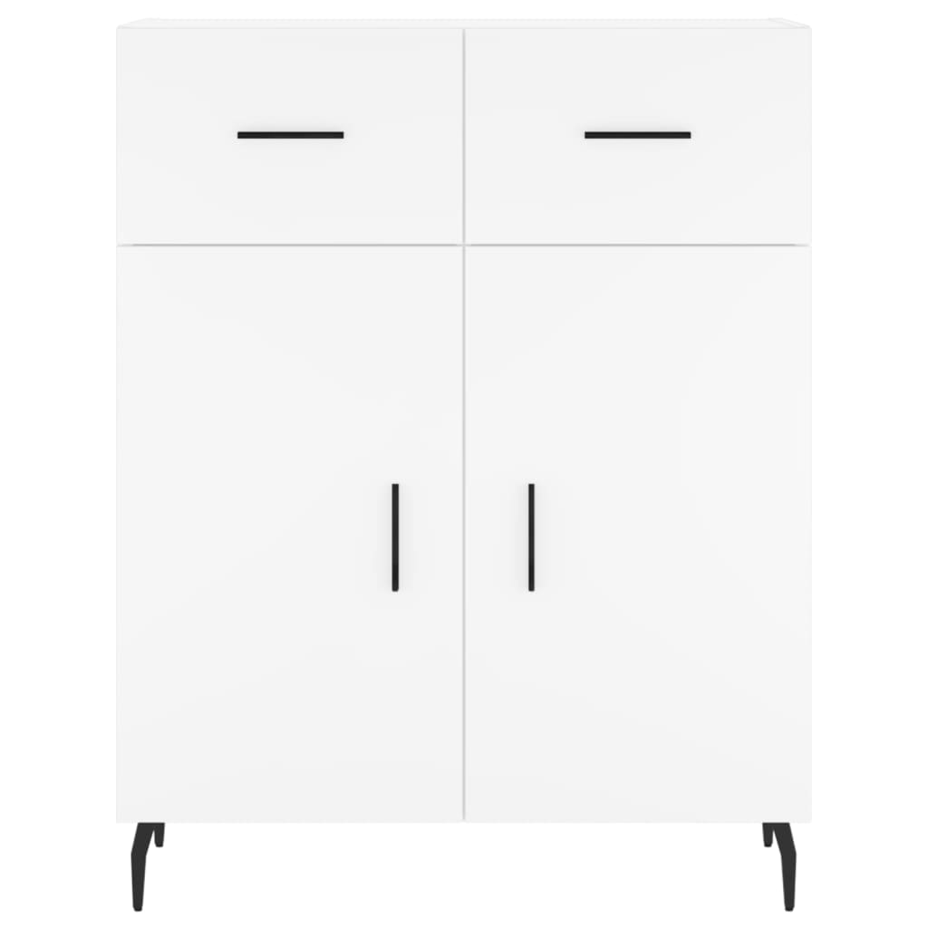 Credenza bianca 69,5x34x90 cm in derivati ​​del legno